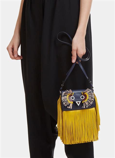 fendi micro baguette fringe owl fake